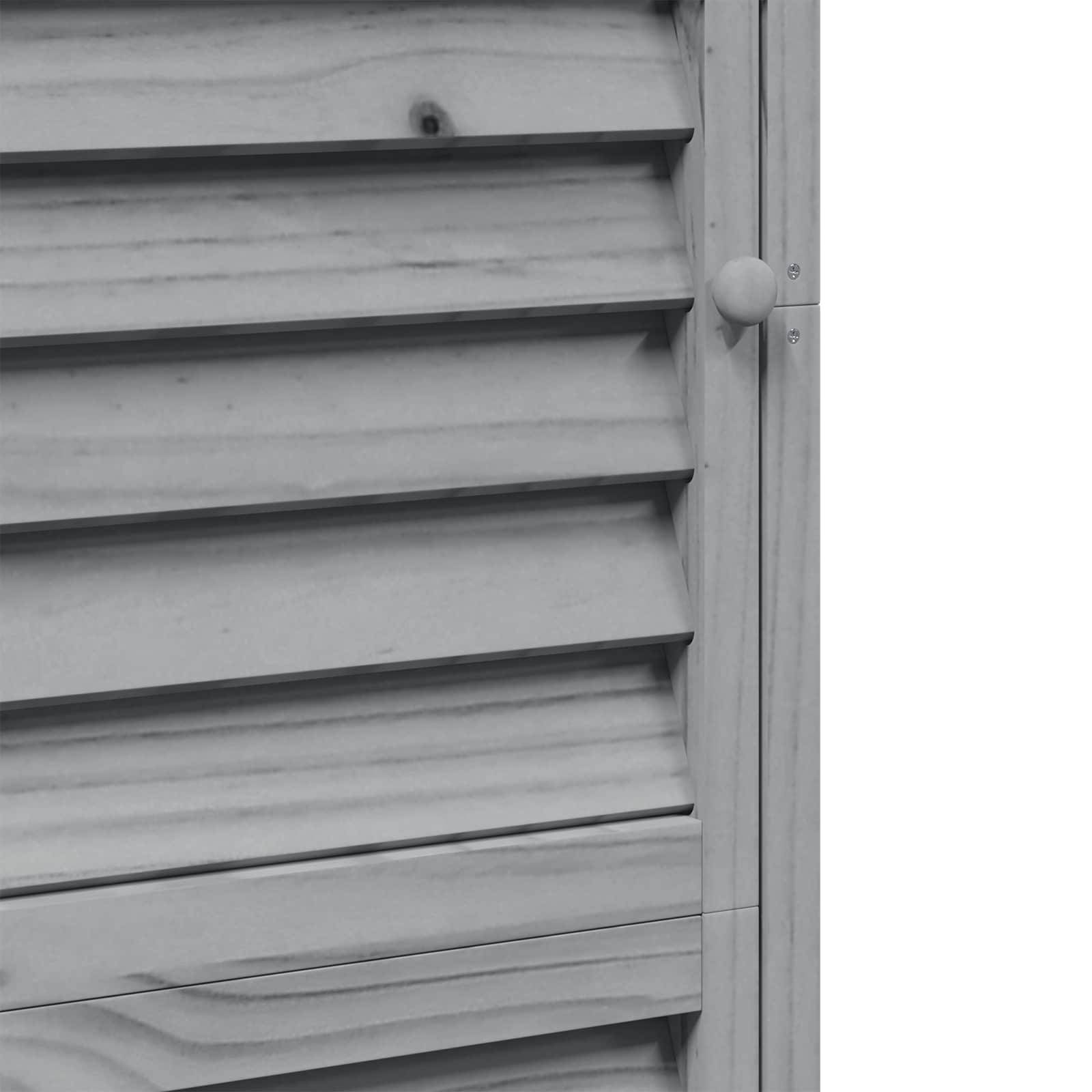PANGIVO - Abri de jardin bois de sapin gris 59 x 56 x 176 cm - PANGIVO - Image 9