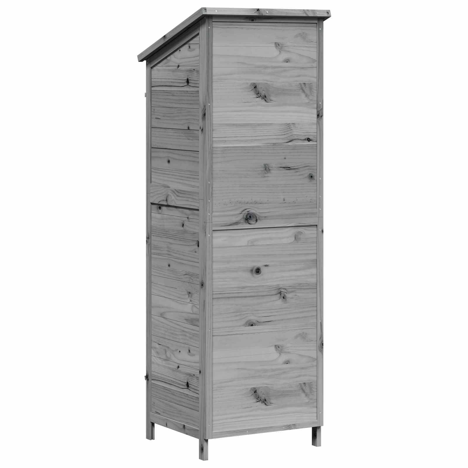 PANGIVO - Abri de jardin bois de sapin gris 59 x 56 x 176 cm - PANGIVO - Image 7
