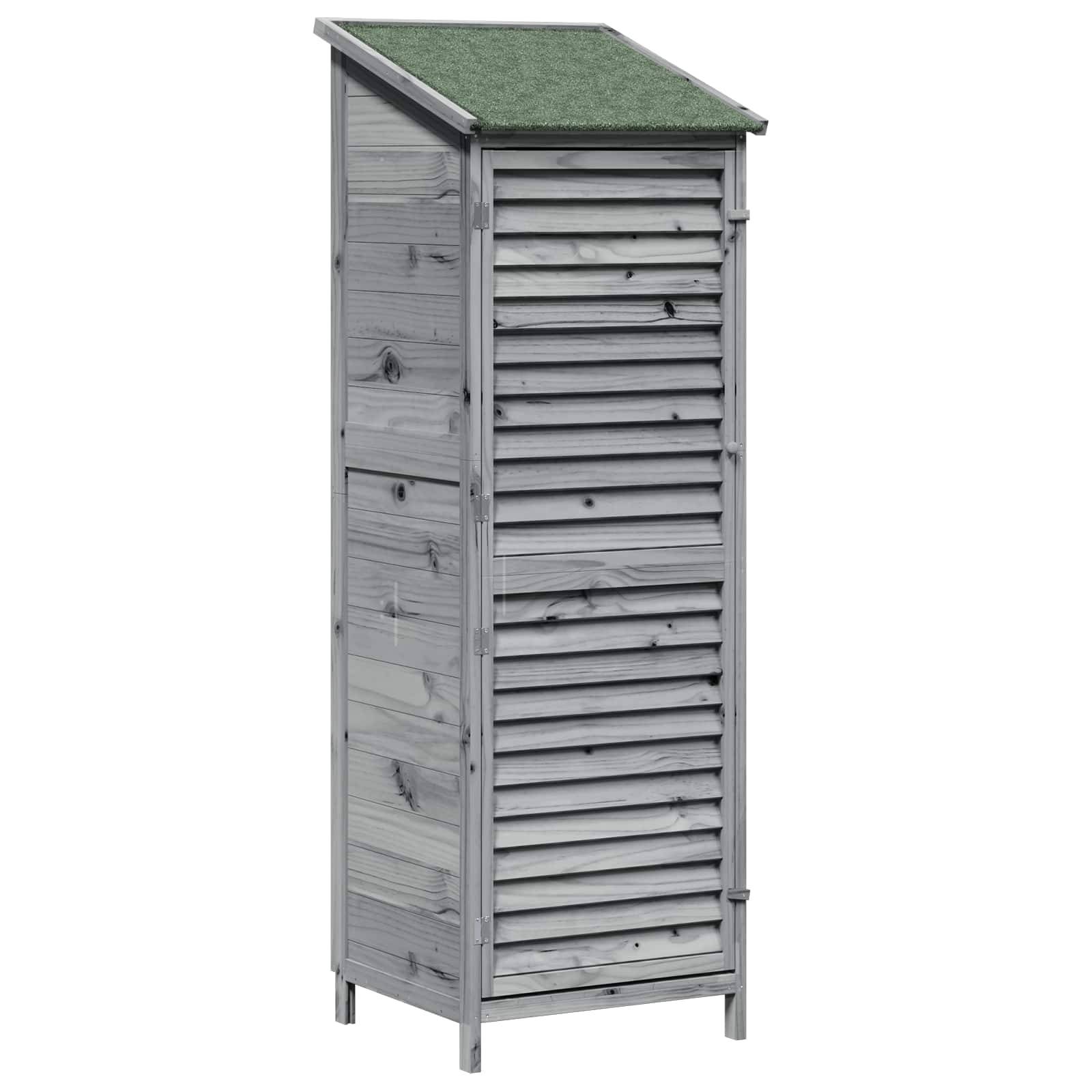 PANGIVO - Abri de jardin bois de sapin gris 59 x 56 x 176 cm - PANGIVO - Image 2
