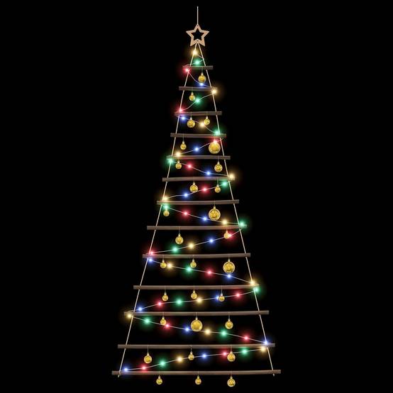 Vidaxl - Arbre de Noël suspendu avec boules 180 cm 100 LED Multicolore vidaXL 42050499 - Image 6