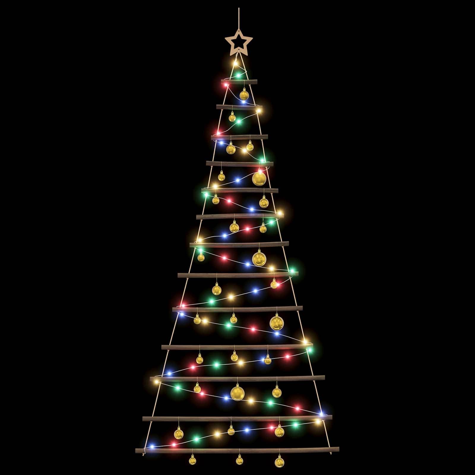 Vidaxl - Arbre de Noël suspendu avec boules 180 cm 100 LED Multicolore vidaXL 42050499 - Image 6