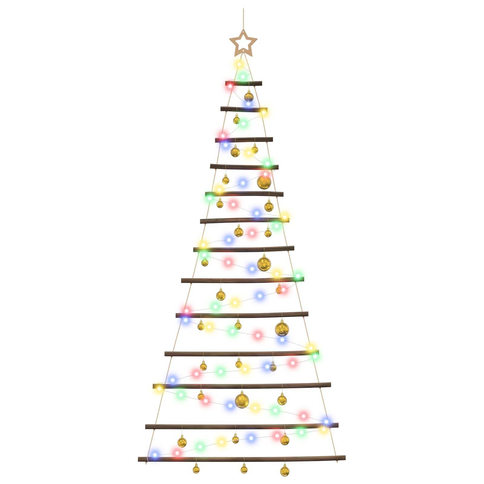 Vidaxl - Arbre de Noël suspendu avec boules 180 cm 100 LED Multicolore vidaXL 42050499 - Image 5