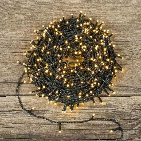 Lotti - Guirlande lumineuse 34M 480 LED blanc chaud 8 modes d'animations câble vert foncé 30V Lotti - Image 5