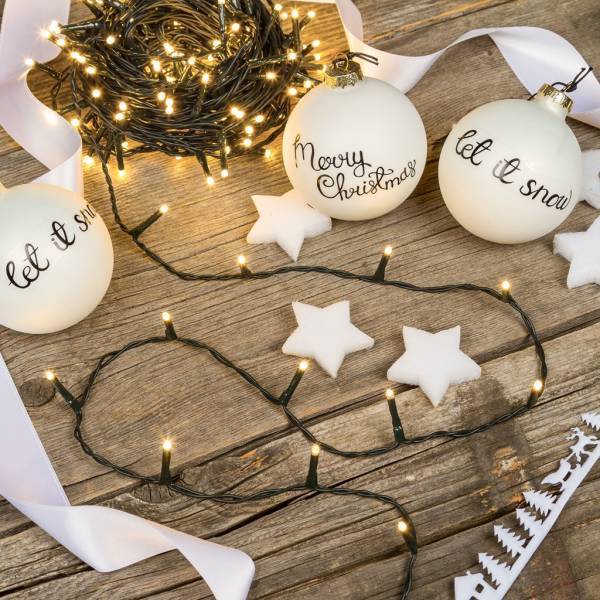 Lotti - Guirlande lumineuse 34M 480 LED blanc chaud 8 modes d'animations câble vert foncé 30V Lotti - Image 4