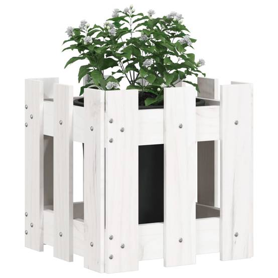 Prolenta Premium - Jardinière bois blanc 30 x 30 x 30 cm - Prolenta premium p315.9 - Image 3