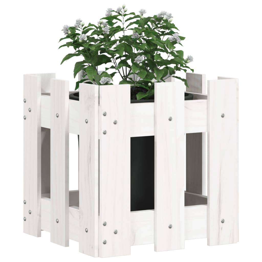 Prolenta Premium - Jardinière bois blanc  30 x 30 x 30 cm  - Prolenta premium p315.9 - Image 3