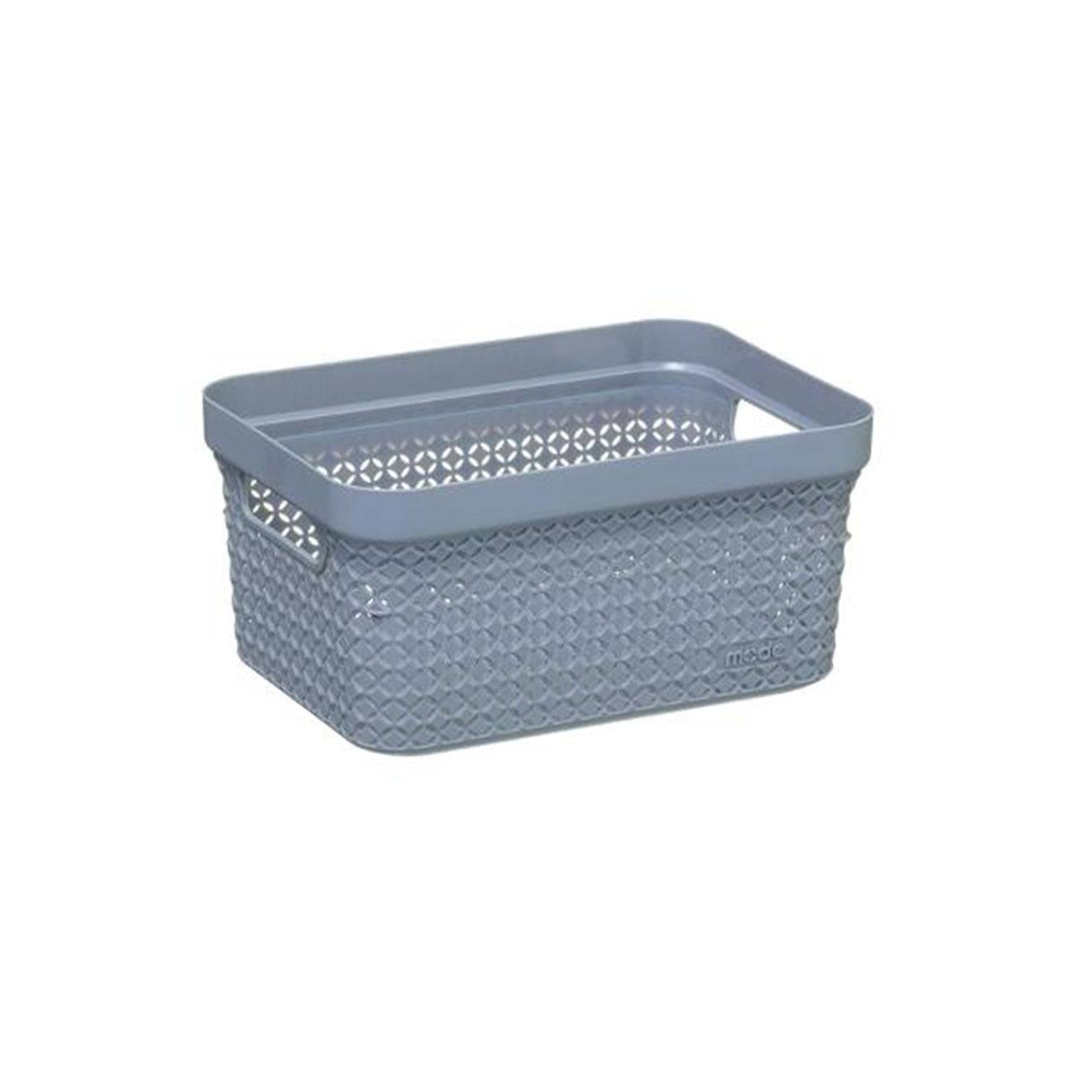 Panier de Rangement "Scandi" 17L Gris