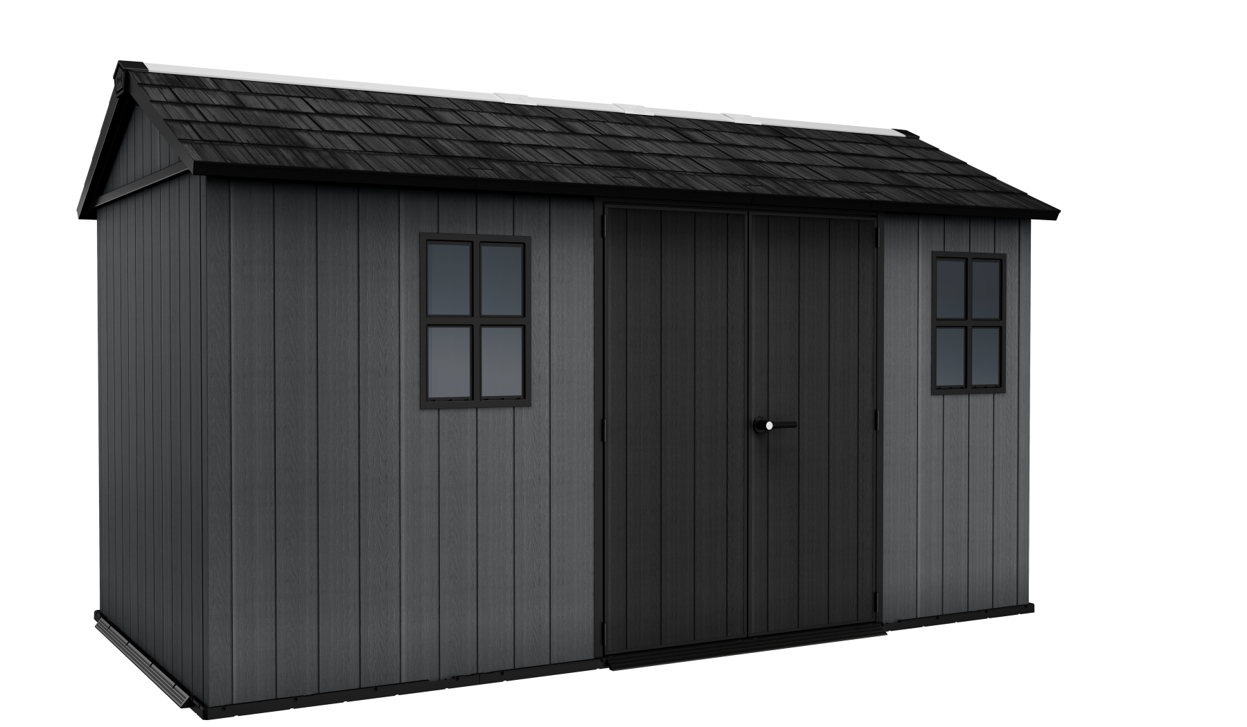 Keter - Abri de jardin Newton Plus 1375 - 8,6 m² - Gris Aspect bois - KETER - Image 1