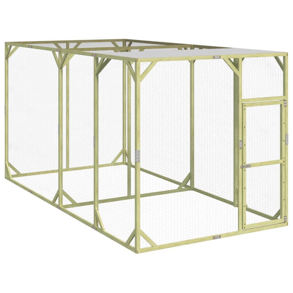 Vidaxl - Poulailler 200x400x200 cm Bois de pin massif imprégné vidaXL 3102985 - Image 1