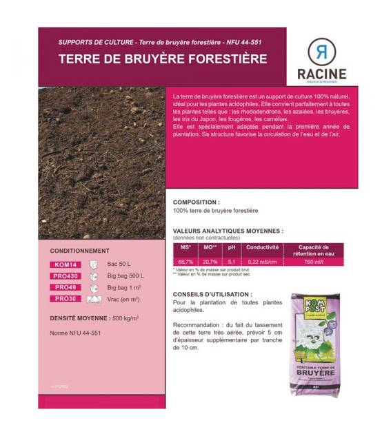 Terre de bruyère forestière pour plantation, sac de 40 litres - KOM14 - Image 4