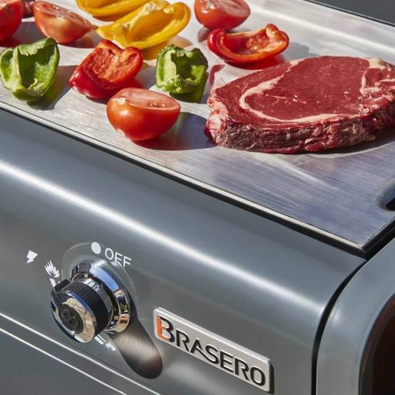 Plancha gaz Lola – BRASERO BY FAVEX – 4 brûleurs 9,6 kW – Plaque inox – 4 zones de cuisson – LONGTIME® - Image 9