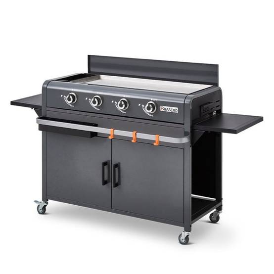 Plancha gaz Lola – BRASERO BY FAVEX – 4 brûleurs 9,6 kW – Plaque inox – 4 zones de cuisson – LONGTIME® - Image 1