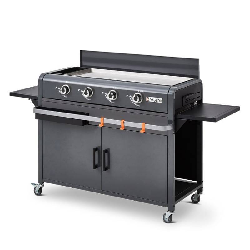 Plancha gaz Lola – BRASERO BY FAVEX – 4 brûleurs 9,6 kW – Plaque inox – 4 zones de cuisson – LONGTIME® - Image 1