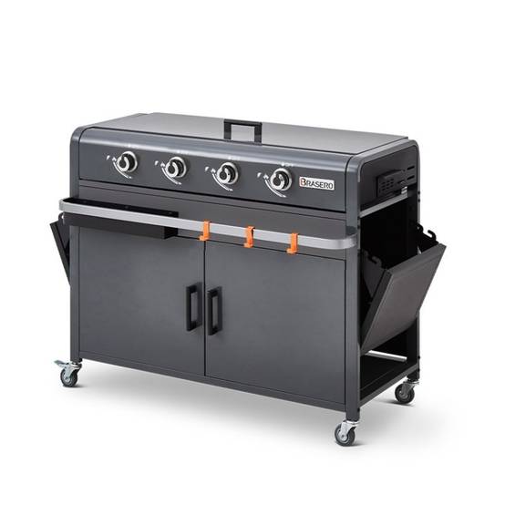 Plancha gaz Lola – BRASERO BY FAVEX – 4 brûleurs 9,6 kW – Plaque inox – 4 zones de cuisson – LONGTIME® - Image 4