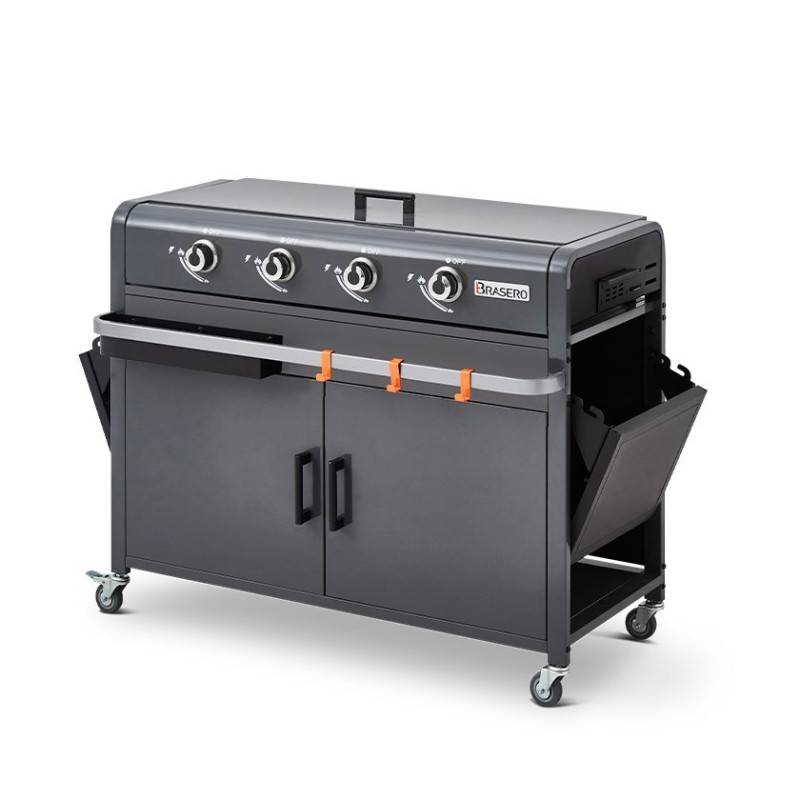 Plancha gaz Lola – BRASERO BY FAVEX – 4 brûleurs 9,6 kW – Plaque inox – 4 zones de cuisson – LONGTIME® - Image 4