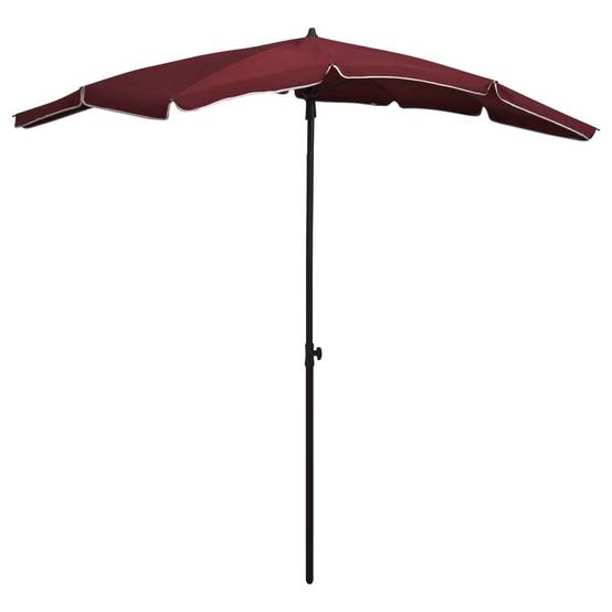 Parasol de jardin | Parasol d'extérieur avec mât 200x130 cm rouge bordeaux Maison Chic - Image 2