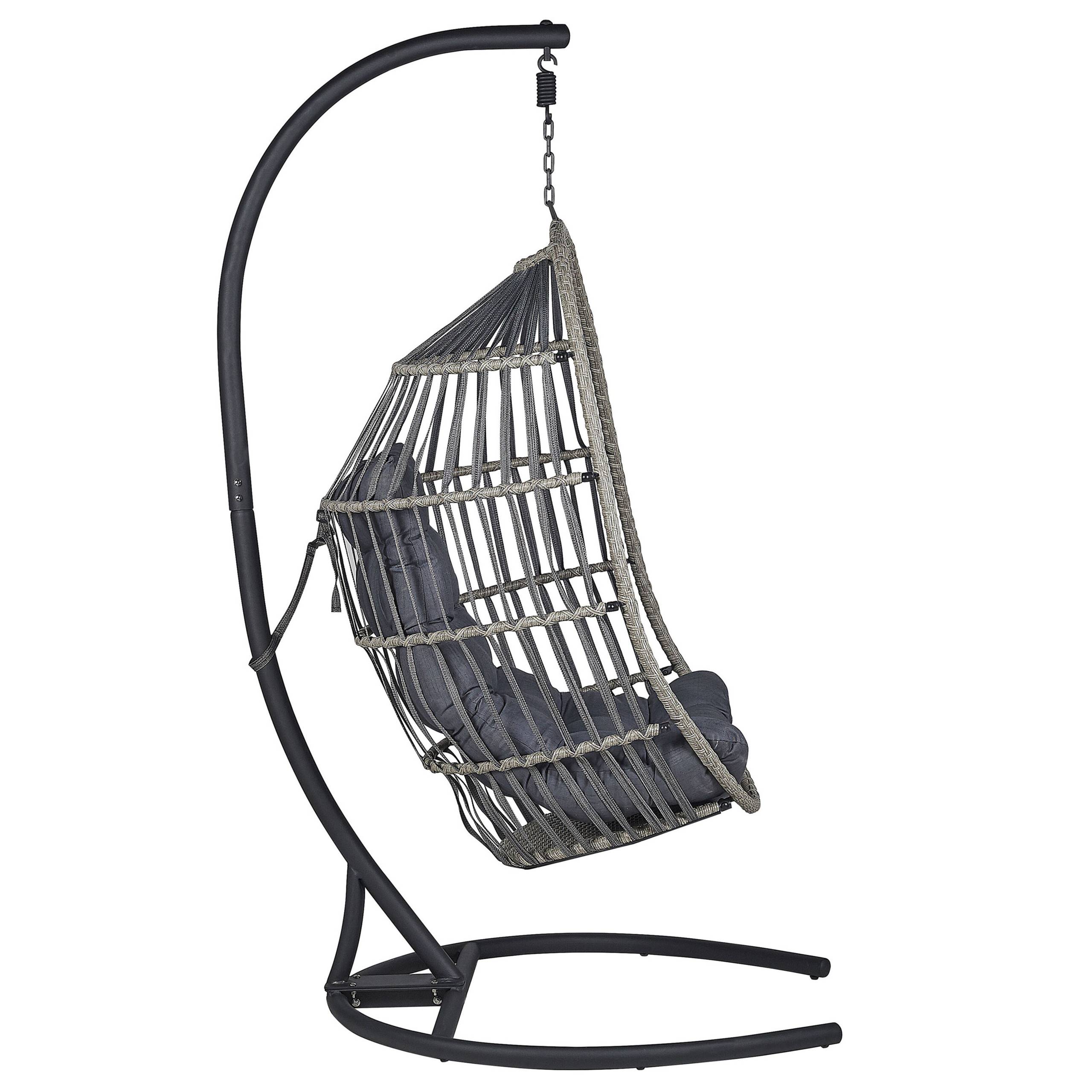 Beliani - Chaise porte-à-faux Tissu Gris foncé SESIA - Beliani - Image 6
