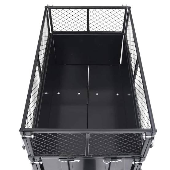 PANGIVO - Remorque basculante pour tondeuse acier noir 130 x 52 x 87 cm - PANGIVO - Image 6