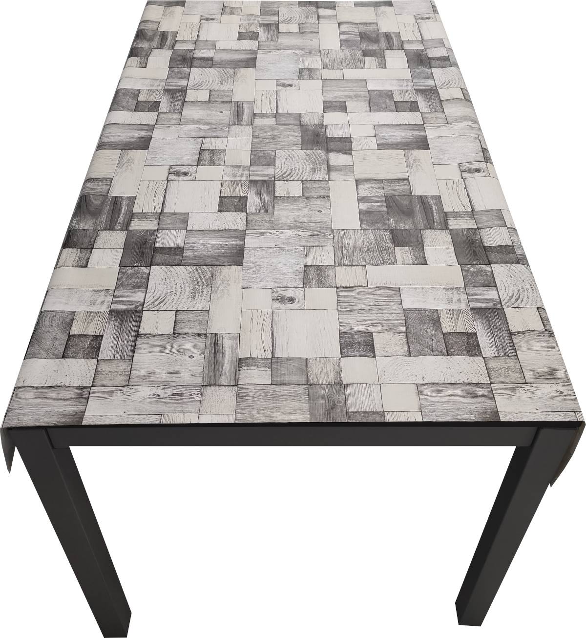 Nappe Composition PVC Base Polyester Anti-taches Bois Taille 140X140 CM - Image 2
