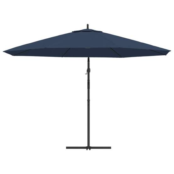 Parasol déporté aluminium et polyester bleu foncé 350 x 350 x 268 cm - PANGIVO - Image 5