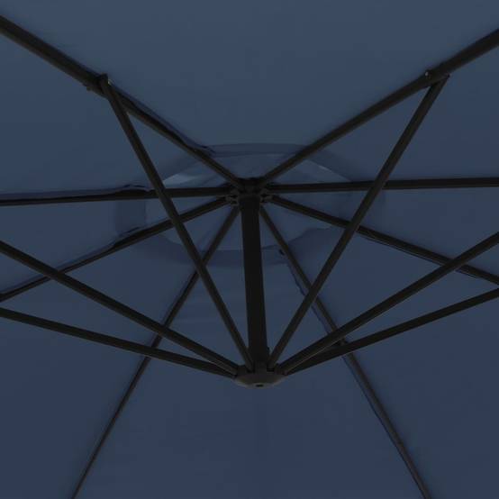 Parasol déporté aluminium et polyester bleu foncé 350 x 350 x 268 cm - PANGIVO - Image 7