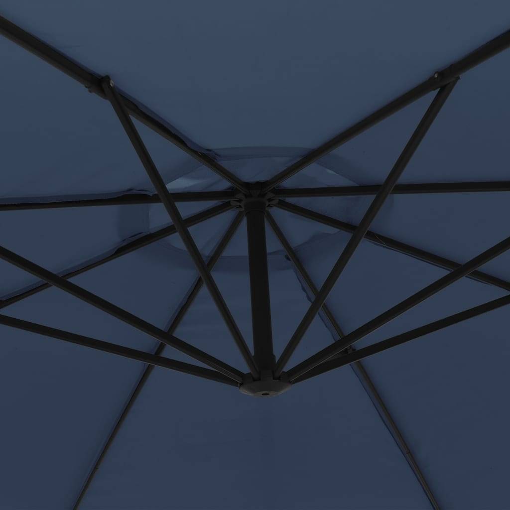 Parasol déporté aluminium et polyester bleu foncé 350 x 350 x 268 cm - PANGIVO - Image 7