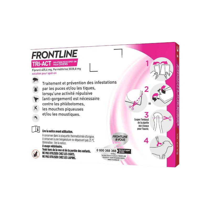 Frontline - FRONTLINE TRI-ACT CHIEN XL (40-60 kg) - BOEHRINGER 3 pipettes - Image 2