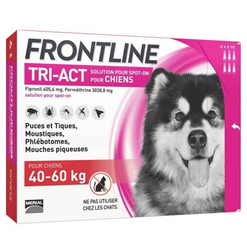 Frontline - FRONTLINE TRI-ACT CHIEN XL (40-60 kg) - BOEHRINGER 3 pipettes