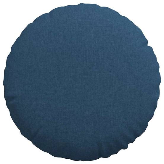 Jeu de 2 Grands Coussins Ronds Tissu Confortable pour Intérieur Design Bleu Ø 50 cm – ComfortXL Outdoor Living - Image 6