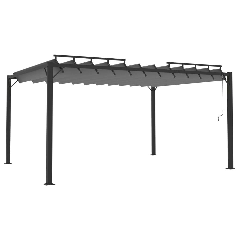 Tonnelle Bioclimatique Aluminium Toit à Persiennes Réglables Design Moderne Anthracite 3x4 m – ComfortXL Outdoor Living - Image 2
