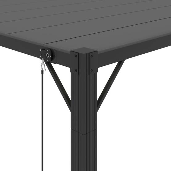 Tonnelle Bioclimatique Aluminium Toit à Persiennes Réglables Design Moderne Anthracite 3x4 m – ComfortXL Outdoor Living - Image 7