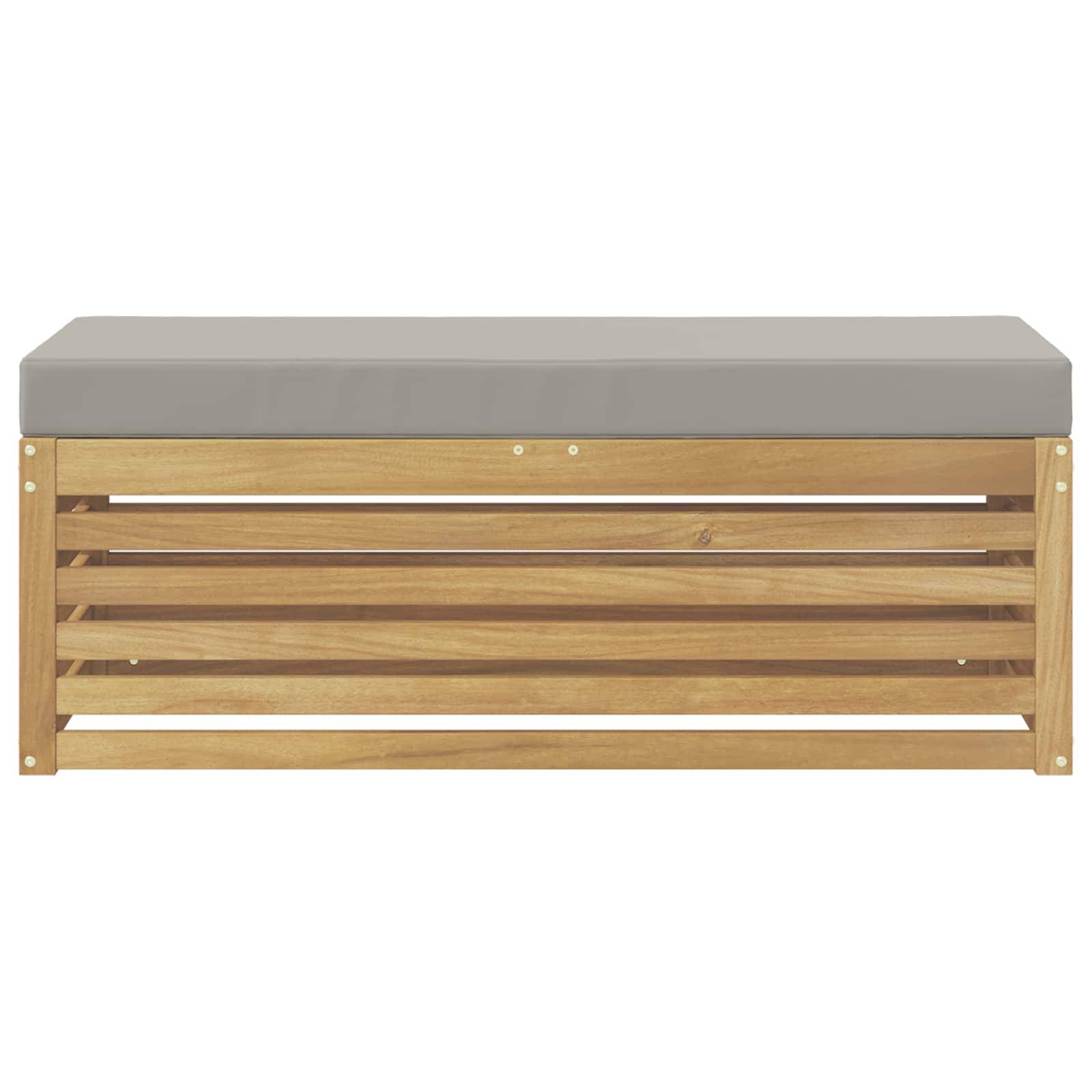 Vidaxl - Banc de Jardin Blanc 115 x 43 x 45 cm Bois d'Acacia Massif vidaXL 901693 - Image 4