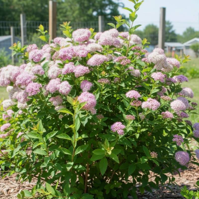 Spirée à feuilles de bouleau Pink Sparkler® 'COURISPI01', Spiraea à fleurs Rose - feuillage Caduc - Pot de 1,5L - 10/20 cm-  hauteur à maturité De 0,5 - Image 7