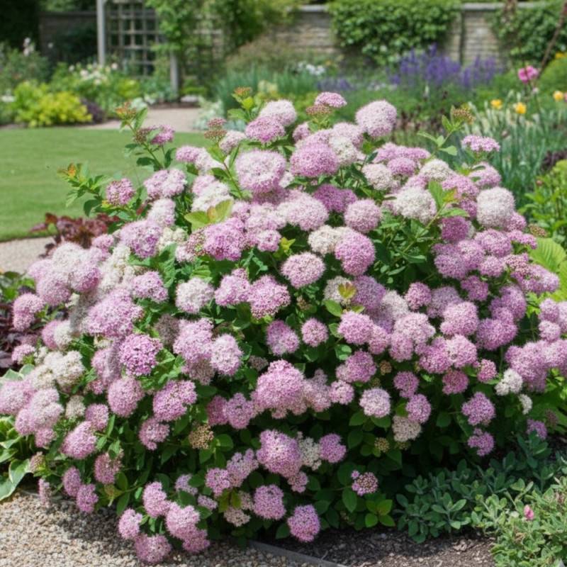 Spirée à feuilles de bouleau Pink Sparkler® 'COURISPI01', Spiraea à fleurs Rose - feuillage Caduc - Pot de 1,5L - 10/20 cm-  hauteur à maturité De 0,5 - Image 6