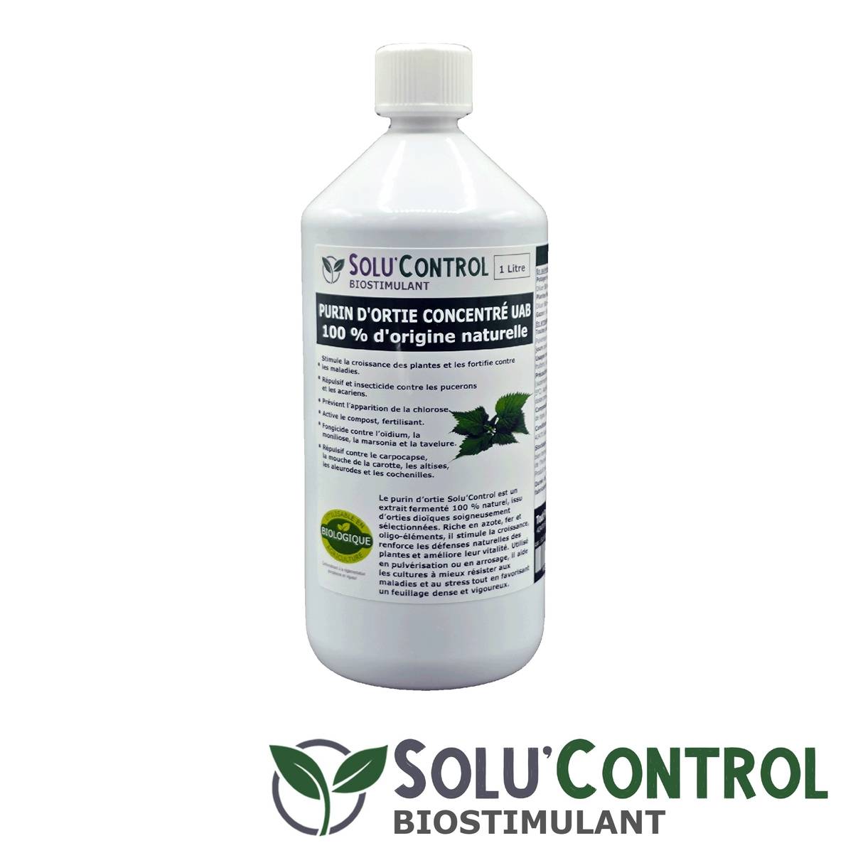 Tout pour les nuisibles - SOLU'CONTROL - Purin d’Ortie Naturel – 1L – Produit Végétal – Stimule la Croissance et Renforce les Plantes - Image 3