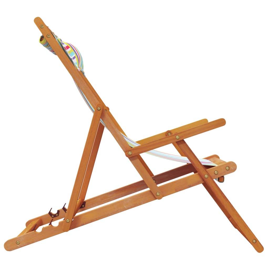 Chaises de plage pliables multicolore tissu 60 x 112/119/127 x 81/88,5/95 cm - PANGIVO - Image 5