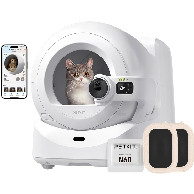 Petkit - Robot litière autonettoyante avec caméra Purobot Ultra Robot HD, IA intégrée et application mobile – Petkit - Image 1
