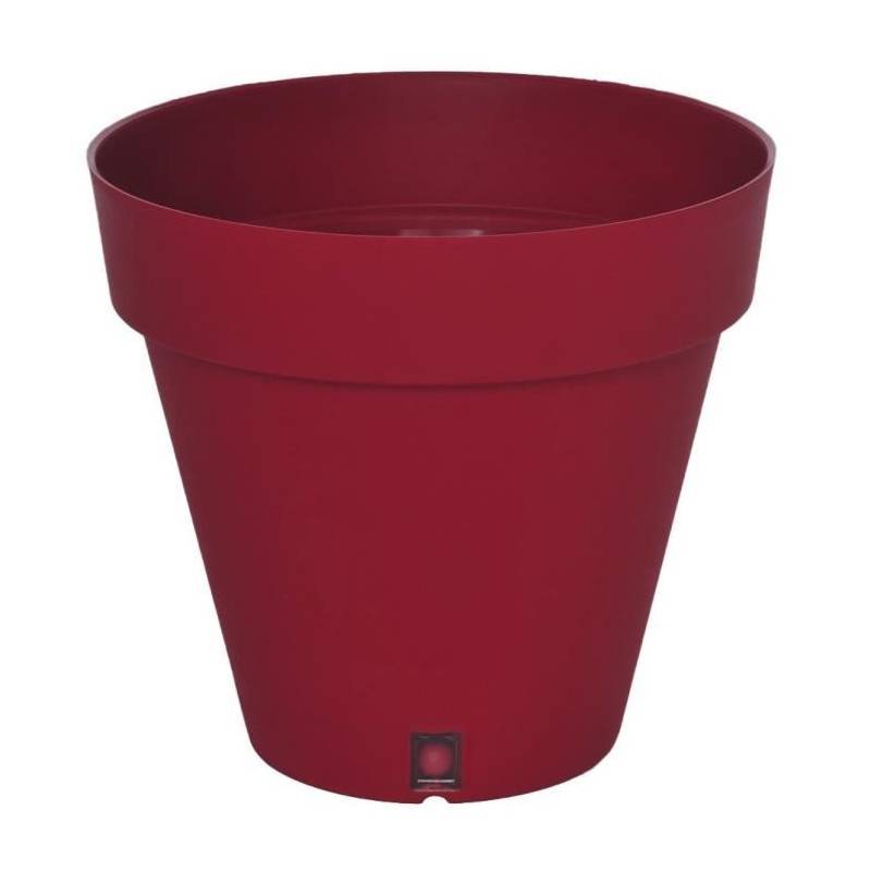 Riss - Bac A Fleurs Rond Riviera Loft - Plastique - Diametre 40 Cm - Rouge - Image 1