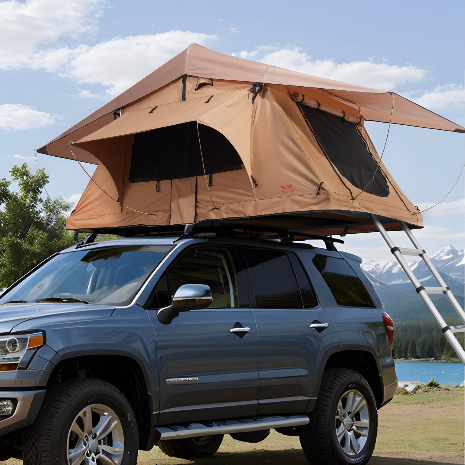 VEVOR Tente De Toit Rigide 2-3 Personnes – Imperméable, Pour Jeep, SUV, Pick-up, Camping