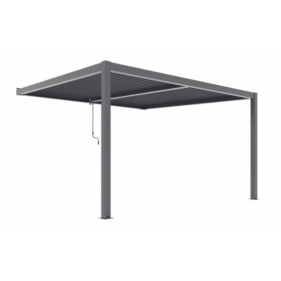 Pergola adossée bioclimatique aluminium 12 m² anthracite X-Metal résistante vent 117km/h neige 60kg/m² - Image 4