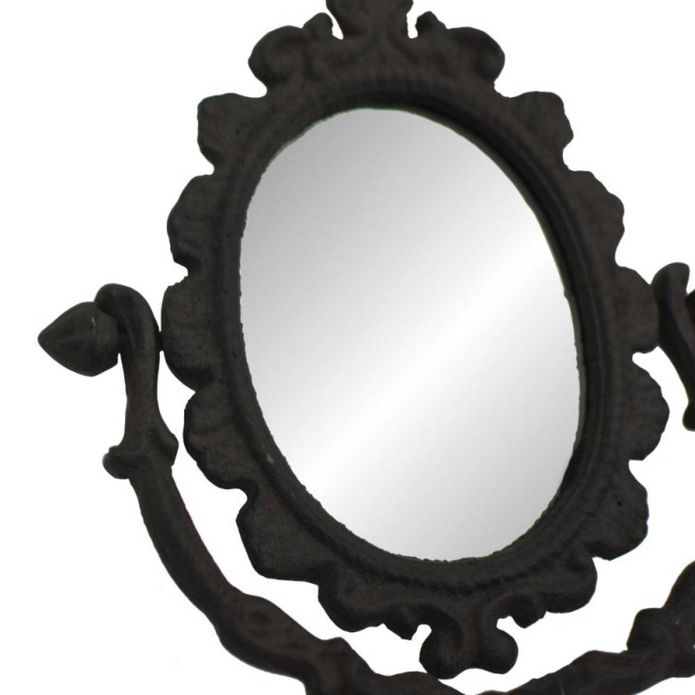 Miroir à poser en fonte marron 30 x 19 x 7 cm Chemin de campagne - Image 2