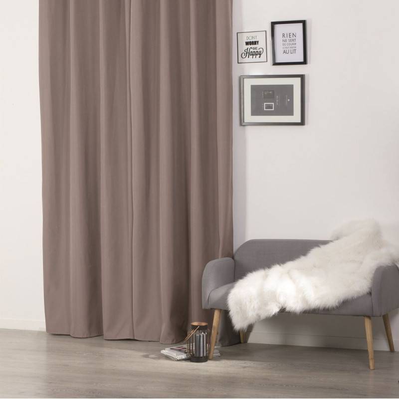 Atmosphera - Rideau 140x260cm isolant taupe Atmosphera - Image 1
