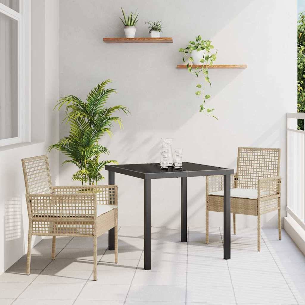 Prolenta Premium - Chaises de jardin rotin beige  55 x 53 x 85 cm  - Prolenta premium p378.4 - Image 2