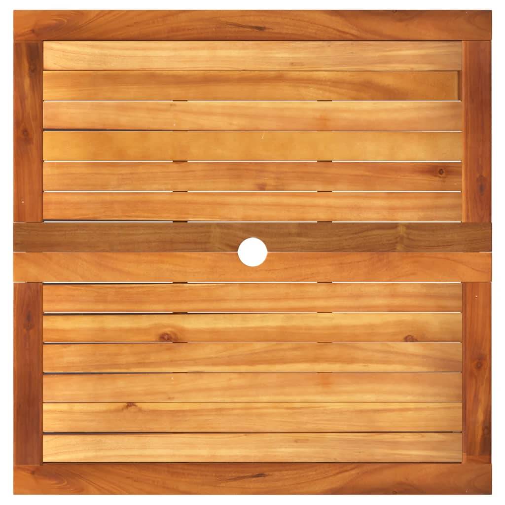 PANGIVO - Table de jardin résine tressée et bois acacia gris 80 x 80 x 74 cm - PANGIVO - Image 6