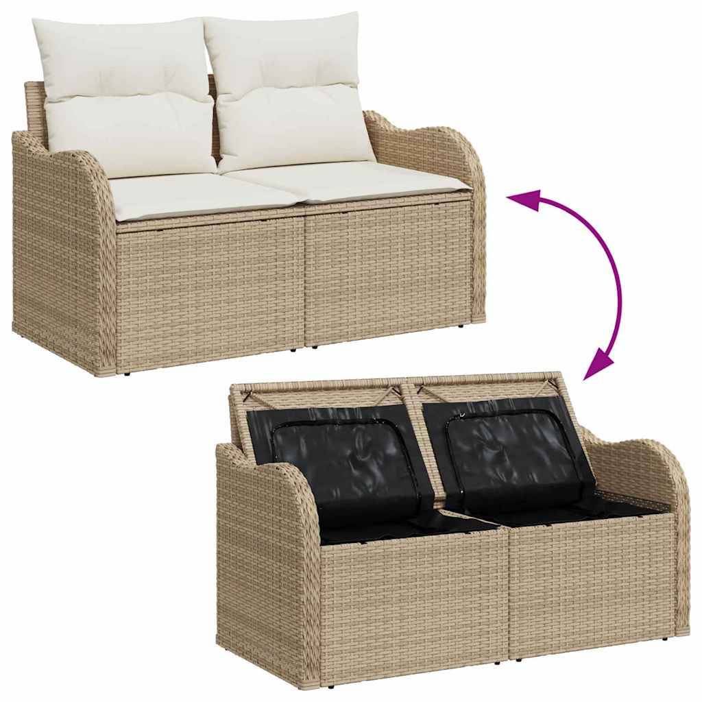 ComfortXL - Salon Bas de Jardin 6 Pièces Polyrotin Beige – Canapé Modulaire Pratique pour Aménagement Extérieur – ComfortXL Outdoor Living - Image 6