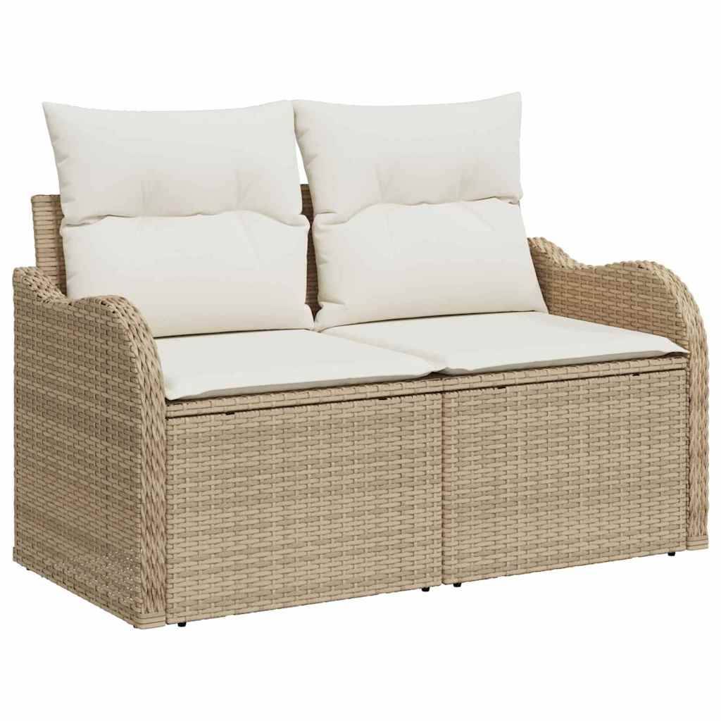 ComfortXL - Salon Bas de Jardin 6 Pièces Polyrotin Beige – Canapé Modulaire Pratique pour Aménagement Extérieur – ComfortXL Outdoor Living - Image 4