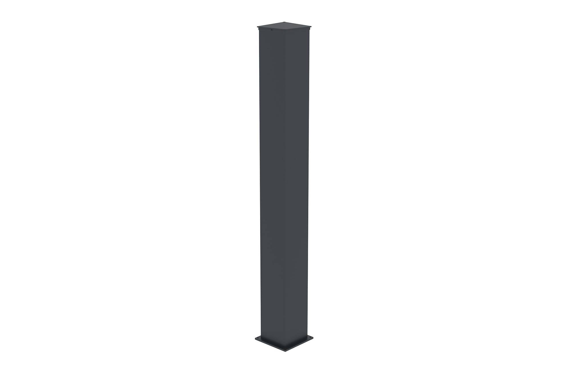 CASANOOV - Casanoov Portail battant 3,5m CALANCIA H.180 cm lames persiennes aluminium gris + 2 Poteaux EIFEL 20x20 cm H.190 cm - Image 4