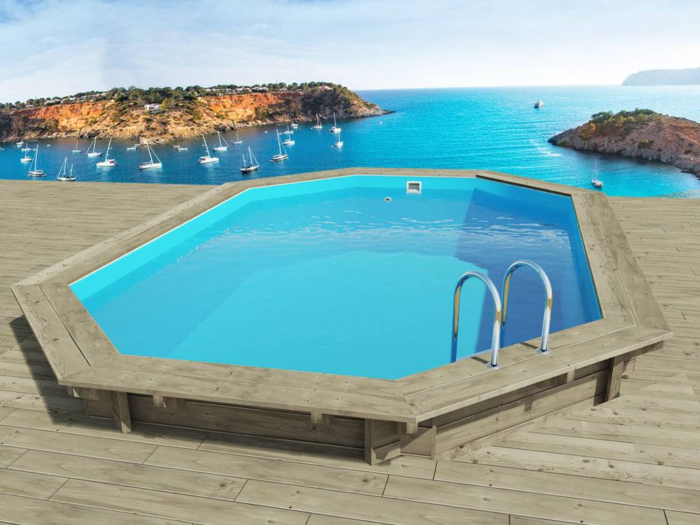 Piscine Bois " Miami 145 " - 4.86 X 3.36 X 1.45 M -habitat Et Jardin - Image 1