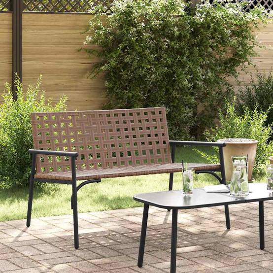 Maison Chic - Chaise De Jardin - Fauteuil De Jardin Noir 113 x 79 x 75cm polyrotin - Image 2