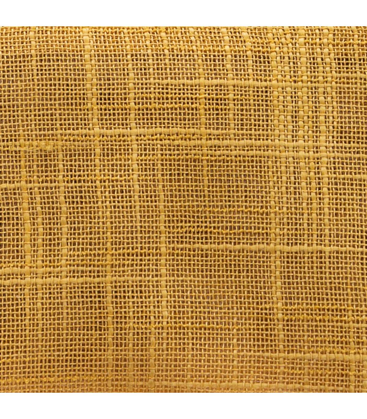 Voilage à œillets Jaune Ocre aspect satiné 140 x 240 cm - Image 3